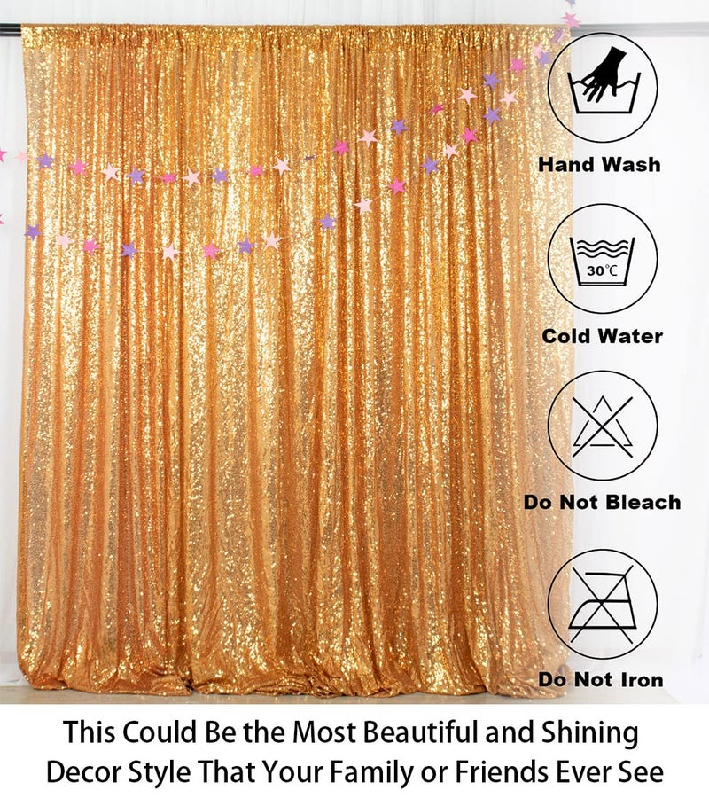 ShiDianYi 4FTX6FT-Gold-SEQUIN Photo Backdrop,Party/Prom Photography Background,Wedding Photo Booth (Gold) - Image 5